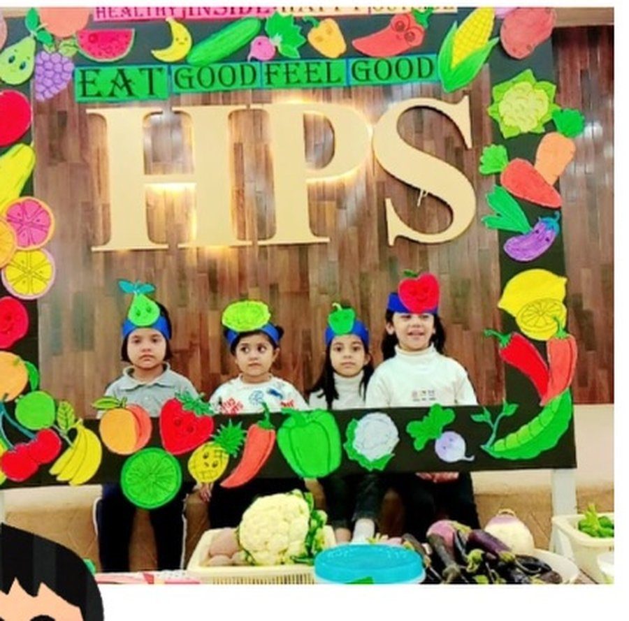 HPS Playgroup students at the Fruits and Vegetable Fiesta